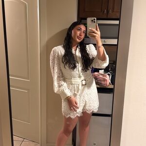 Elegant White Lace Dress